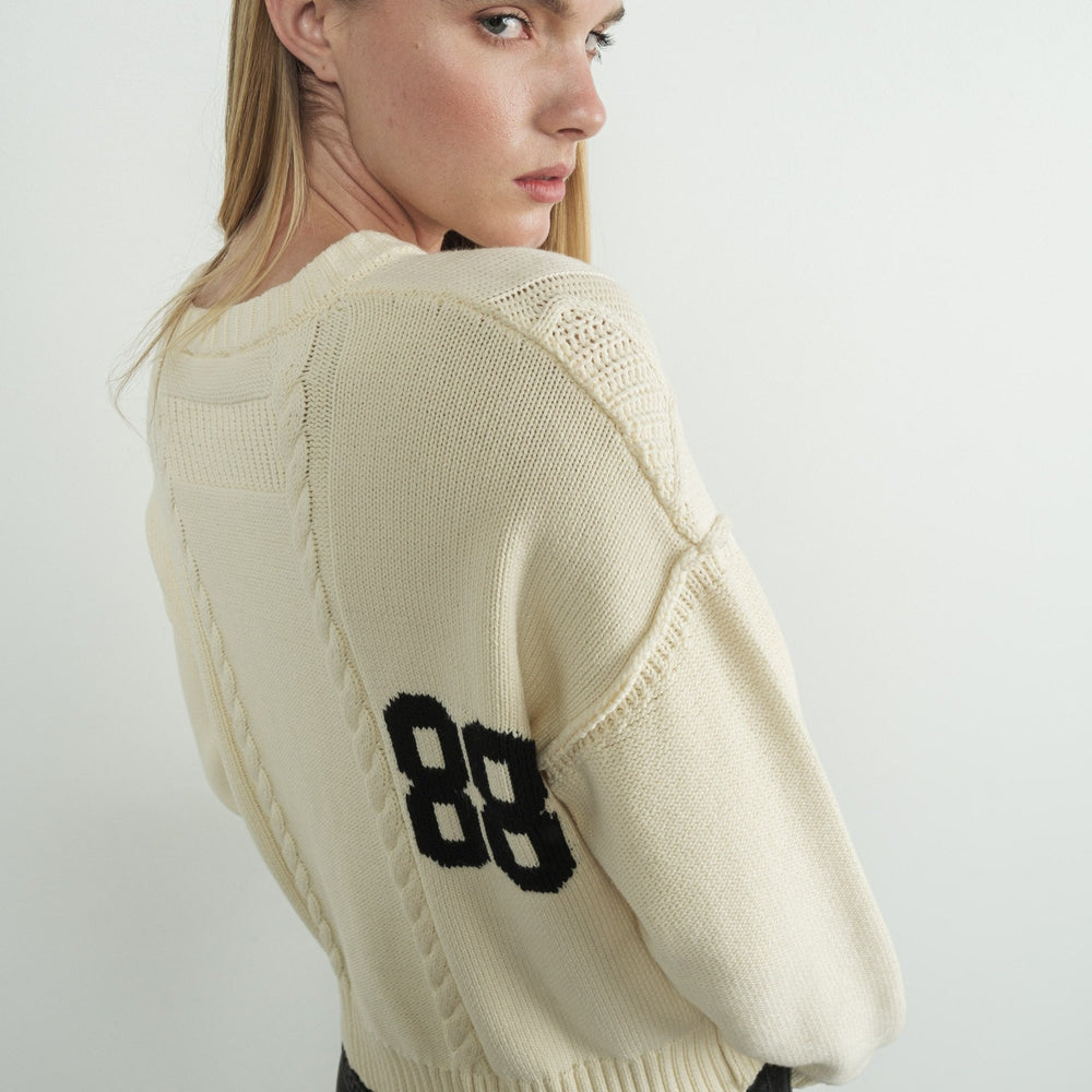 
                  
                    Varsity Blues Sweater - Cream
                  
                